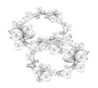 BESPORTBLE 1 Paire Broche Épingles à Perles Épingles à Chaussures Broche Strass Pour Robe Broche à Aiguille Unique Broche Maison Cercle Badges Épingles à Broche Perle Blanche Alliage