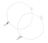 BESPORTBLE 1 Paire Collier Pendentif Colonne Hexagonale or Colliers De Collier De Couple Nom Bijoux En Cristal Collier Saint Valentin Bijoux Magnétiques Métal