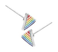 BESPORTBLE 1 Paire De Boucles D'Oreilles Arc-En-Ciel Pour Filles Clous D'Oreilles Arc-En-Ciel Boucles D'Oreilles Mignonnes Boucles D'Oreilles Triangulaires Décorations