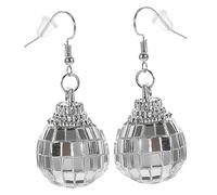 BESPORTBLE 1 Paire De Boucles D'Oreilles Boule Miroir Irisées Boucles D'Oreilles Disco Fantaisie Boucles D'Oreilles À Tige Disco Décorations Disco Rave Enterrement De Vie De