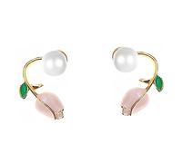BESPORTBLE 1 Paire De Boucles D'Oreilles En Perles Boucles D'Oreilles Tulipes Boucles D'Oreilles À Tige Pour Femmes Boucles D'Oreilles Esthétiques Petites Boucles