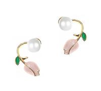 BESPORTBLE 1 Paire De Boucles D'Oreilles En Perles Pour Femmes Boucles D'Oreilles Tulipes Boucles D'Oreilles De Mariée Boucles D'Oreilles À Fleurs Boucles D'Oreilles