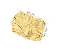 BESPORTBLE 1 paire de boucles d'oreilles géométriques ondulées pour femmes, clous carrés en alliage de zinc, texture irrégulière, bijoux tendance, idéal pour les fêtes d'Halloween,