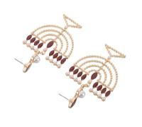 BESPORTBLE 1 paire de boucles d'oreilles Hanoukka en strass - Boucles d'oreilles pendantes en alliage de zinc avec motif chandelier - Bijoux d' scintillants pour les fêtes juives et les