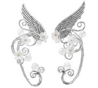 BESPORTBLE 1 Paire De Boucles D'Oreilles Manchettes D'Oreilles Non Perçantes Manchettes D'Oreilles Féeriques Manchettes D'Oreilles À Pompons Manchettes D'Oreilles