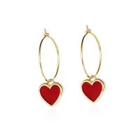 BESPORTBLE 1 Paire De Boucles D'Oreilles Pendantes En Forme De Cœur Pour Femme Bijoux D'Oreille Pendants Décoration D'Oreille Pendante Boucles D'Oreilles Pendantes Rouge