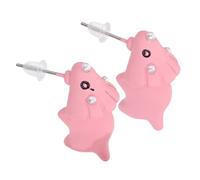 BESPORTBLE 1 Paire des boucles d'oreilles boucles d'oreilles animaux boucle d'oreille clou d'oreille étalon clous d'oreilles animaux bijoux d'oreille de fête pâte polymère rose