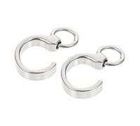 BESPORTBLE 1 Paire La Cheville Anneaux De Pattes à Pinces pour Oiseaux Cage Rester Anneaux à Pinces pour Oiseaux Pattes De Poulet Jouets Perroquet Volière Hamac Acier Inoxydable Silver