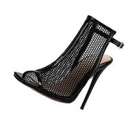 BESPORTBLE 1 Paire Sandales à Talons Femme Tulle Découpé Escarpins Ouverts pour Sorties Élégant