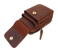BESPORTBLE 1 Pc Banane Portable Sacoche Rangement Fanny Pack Mobiles Telephone Mobile kit de Voyage de Taille Pochette de Taille pour téléphone en Cuir Peau de Vache Brown