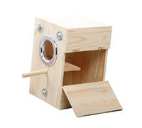 BESPORTBLE 1 Pc boîte d'élevage d'oiseaux Perroquet nichoirs Poulet Perruche Cage à Oiseaux calopsittes nids - Oiseaux Support de Nidification d'oiseau Cas d'oiseau en Bois Nid d'oiseau Beige