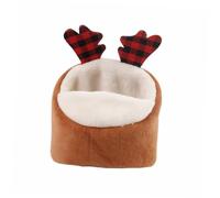 BESPORTBLE 1 Pc Nid De Hamster Lit Chaud pour Rat Hamster Cachettes De Furets Maison De Hamster Nid en Peluche pour Animaux De Compagnie Lit pour Petit Animal Maison De Cobaye Brown Flanelle