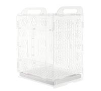 BESPORTBLE 1 Pc Volière Chauffage Cages à Oiseaux Cage à Oiseaux Empilable Mangeoire à Oiseaux à L'épreuve des Écureuils Cache-poussière pour Animaux De Compagnie Ara Transparent Acrylique