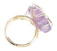 BESPORTBLE 1 Pièce Bagues Chics Anneau Ajustable Bagues Réglables Bagues De Bijoux De Mode Bagues De Bijoux Réglables Bagues Décoratives Cristal Naturel Violet,mauve
