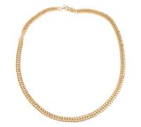 BESPORTBLE 1 Pièce Décor De Cou Actuel Hommes Collier à Double Boucle Chaîne Créative Collier Exagéré Accessoires Hip-hop Femmes De Cou Golden Acier Au Titane