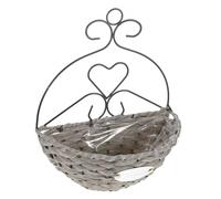 BESPORTBLE 1 Pièce Panier De Fleurs Suspendu Au Mur Titulaire Décoration Murale Jardinière Murale Suspendue Planteur Mural Panier Mural Osier Pot Jardinières Murales Rustiques Monté Paille