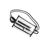 BESPORTBLE 1 Pièce Porte-Monnaie Mobile Sac Banane Transparent Messager Sac Banane pour Femme Bretelles Sac à Main Porte-Monnaie pour Femme Mini-Sac PVC Sac en PVC Petit Sac Transparent Noir