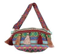 BESPORTBLE 1 Pièce Sacoche à Bandoulière Nationale Ajustable Frange Sac à Élégant pour Voyage Shopping
