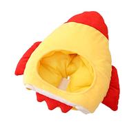 BESPORTBLE 1 Pièce Set de tête de fusée Cosplay chapeaux en peluche de fusée chapeaux de fête de Caches casque déguisement enfant costume créatif adorable chapeau d'habillage Jaune