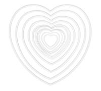 BESPORTBLE 10 cercles en macramé : anneaux attrape-rêves pour loisirs créatifs - Cadre de couronne en forme de cœur - Base pour compositions DIY - Décoration de fond de mariage