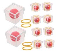 BESPORTBLE 10 Ensembles Trick Toy Transparent Grand Boîtier pour Balle Accessoires de Scène pour Débutants et Jeu Illusion pour Fêtes et Animations
