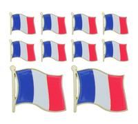 BESPORTBLE 10 Épinglette Drapeau National Français en Alliage avec Fermoir Papillon, Style Élégant et Design Unique, Souvenir de Cérémonie de Remise de Diplôme pour Hommes