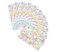 BESPORTBLE 10 Feuilles Autocollants Alphabet et Chiffres Imperméables Colorés Autocollantes Lettres Décoratives pour Boîte Aux Lettres Scrapbooking et Artisanat