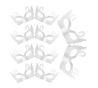BESPORTBLE 10 Masques Faciaux en Gros en Pâte de Papier Blanc Forme Cygne Léger Confort pour Fêtes à Thème et Mariages Masque à Peindre Soi-même Créatif