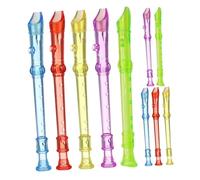 BESPORTBLE 10 Pièces à Bec Soprano Translucide pour Garçon Fille Débutants Instrument et Portable pour Orchestre Scolaire Musicale pour Garçons et Filles