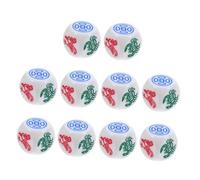 BESPORTBLE 10 pièces Abs Dice Set with Unique Fish Shrimp Crab Design for Parties Home Club Miniature Dice Toy Durable and Portable