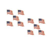 BESPORTBLE 10 pièces Badge Drapeau Américain Épingle à Colorée Relief Décoration Pratique pour Vêtements Sacs et Costumes Accessoire Patriotique Unisexe