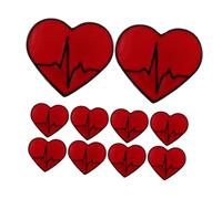 BESPORTBLE 10 Pièces Broche amour broche coeur rouge broche médecin en forme de plaqué cœur broche personnalisée épingles en émail pour la Saint-Valentin épingle d'allaitement Alliage de zinc