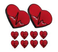 BESPORTBLE 10 Pièces Broche Amour Broche Coeur Rouge Cœur Broche Saint Valentin Épinglette De Docteur Broches De La Saint-valentin Broche Médecin Épingles Émail De Coeur Petit Alliage De Zinc