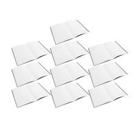 BESPORTBLE 10 Pièces Carnet de Notes Kraft, Pages Vierges A5 | Papier Lisse Noir, Couverture Kraft Rigide, Reliure Cousue Solide, pour Devoirs Scolaires et Travail