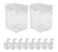 BESPORTBLE 10 Pièces Cas De Chiffre en Vinyle Coffre De Rangement Caisse Rangement Boîtier en Vinyle à Collectionner Carie D'affichage pour Les Statues Vitrine De Jouets Transparent Pet