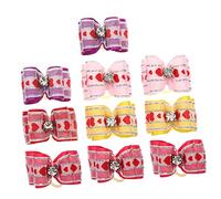 BESPORTBLE 10 Pièces Coiffe pour Animaux De Compagnie Arcs De Cheveux De Chiot Bowknot Pince à Cheveux De Prise De Vue Photo Pince à Cheveux Design Nœud Jouet Toile De Nylon