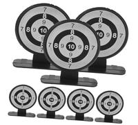 BESPORTBLE 10 pièces de Tir Plastique Résistante pour Garçon Fille Accessoires de Jeu Extérieur Ludique pour Garçon Fille Ronde Noire Robuste