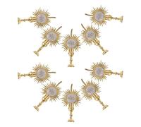 BESPORTBLE 10 Pièces Décoration de Gâteau de Fête Religieuse, Pics à Gâteaux Religieux, Alliage Or, Lot, pour Événements D’église et Baptêmes, Style Européen Élégant, Réutilisable