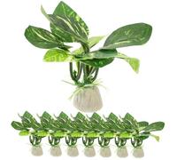 BESPORTBLE 10 Pièces Décoration De Plantes Artificielles Bulle Réservoirs Air Terrarium Décor De Plantes Artificielles D'aquarium Usine Multi Éponge Ventilateur Portable Plastique