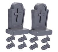 BESPORTBLE 10 Pièces Décorations de Tombeaux Miniatures Résine pour Halloween Ornements de Cercueil pour Maison de Poupées et Décorations de Fête