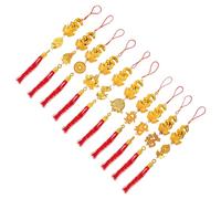 BESPORTBLE 10 pièces Décorations Nouvel an Chinois Pendentifs Serpent Suspendus pour Plantes Pot Pompons Traditionnels Chinois Amulettes et Fortune pour Fête du Printemps