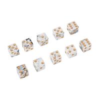 BESPORTBLE 10 Pièces Dés Carrés avec Grands Orifices de Dés Acrylique pour Jeux de Société et Événements Accessoires Ludiques pour Mathématiques et Fêtes