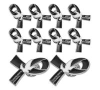 BESPORTBLE 10 Pièces Épingle à Paquet Noir en Alliage de Zinc pour Commémoration Formelle, Accessoire Polyvalent Élégant Gravure, pour Événements de Mémoire Deuil