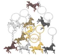 BESPORTBLE 10 Pièces Horse Zodiac Keychain Set Metal Animal Pendant Keyrings For Mens Purse And Handbag Charm Lightweight And Creative Design
