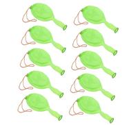 BESPORTBLE 10 Pièces Lot de Ballons à Frapper Sans Impression Vert avec Poignée Élastique Latex pour Fête Anniversaire Garçon Fille