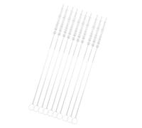 BESPORTBLE 10 pièces Lot de Brosses à Paille Acier Inoxydable Blanches Durables et pour Nettoyage des Pailles et Biberons Garçon Fille Garçon Fille