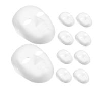 BESPORTBLE 10 pièces Lot de Masques Blancs pour Femmes Pulpe de Papier Légers et Respirants Faciles à Décorer pour Cosplay Carnaval Halloween et Activités Artistiques
