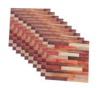 BESPORTBLE 10 pièces Miniature Doll House Floor Paper Stickers Simulating Wood Grain for DIY Mini House Decoration Multi Use for Dollhouse Floors and Walls