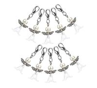 BESPORTBLE 10 Pièces Ornement D'ailes D'ange Porte-clés Charmes En Vrac Pendentifs Ange Porte-clés De Charme Pendentif Clé D'ange Blanche Alliage De Zinc