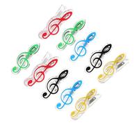 BESPORTBLE 10 pièces Pinces Partition Musique Plastique Clips Notes Musique Colorés Forte Tenue pour Partitions et Documents Accessoires Pratiques pour Musiciens